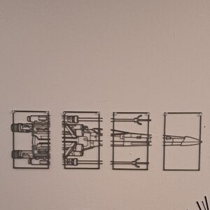 3D Printed X-wing Wall Art Decor